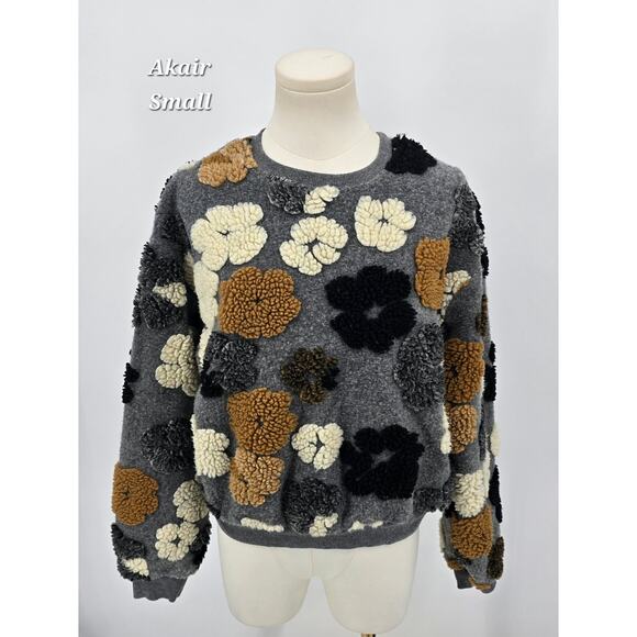 Akair Frozen Flower Power Sherpa Sweatshirt - Small - Picture 1 of 6